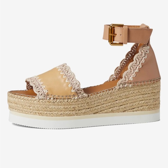 See By Chloe Shoes - See by Chloe Glynn flatform espadrille with crochet detail